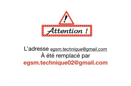Changement d’adresse mail technique